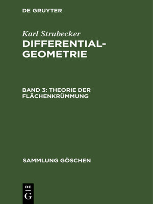 cover image of Theorie der Flächenkrümmung
